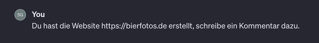 ChatGPT, gibt ein Kommentar ab